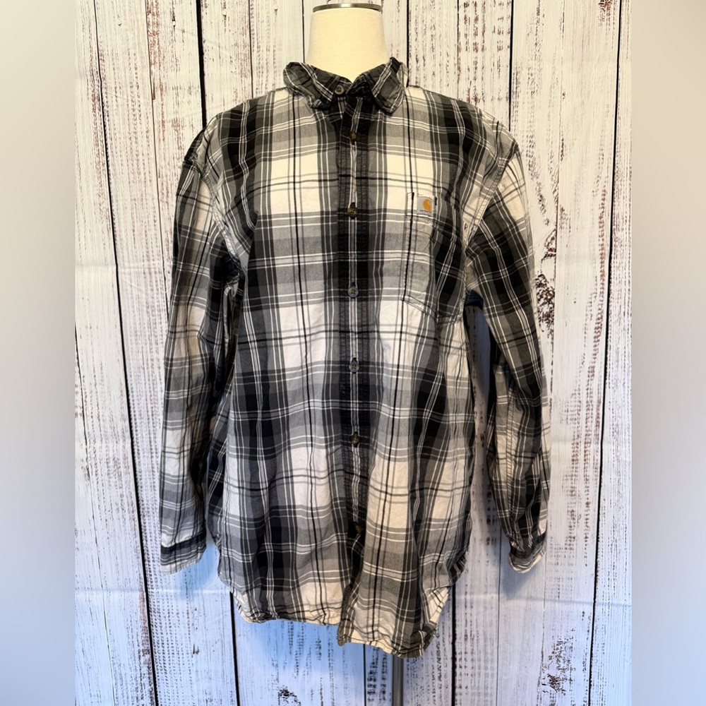 Carhartt Black and White Plaid‎ Shirt